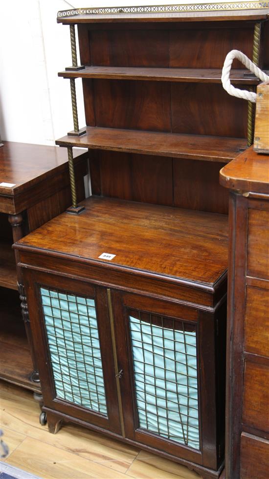 A Regency mahogany chiffonier width 66cm